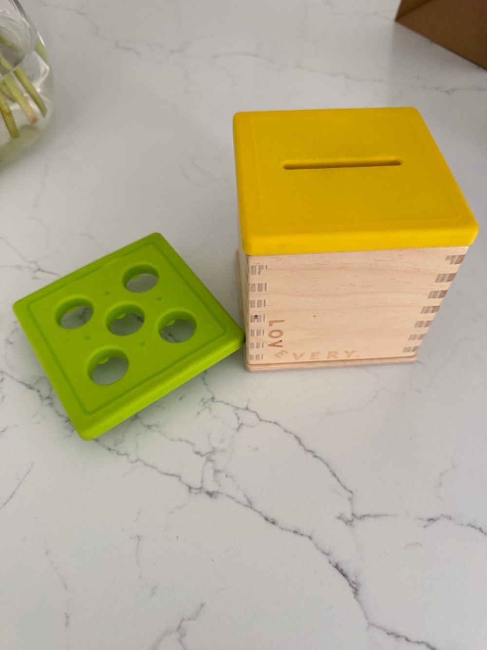 Lovevery Wooden coin slot and carrot post